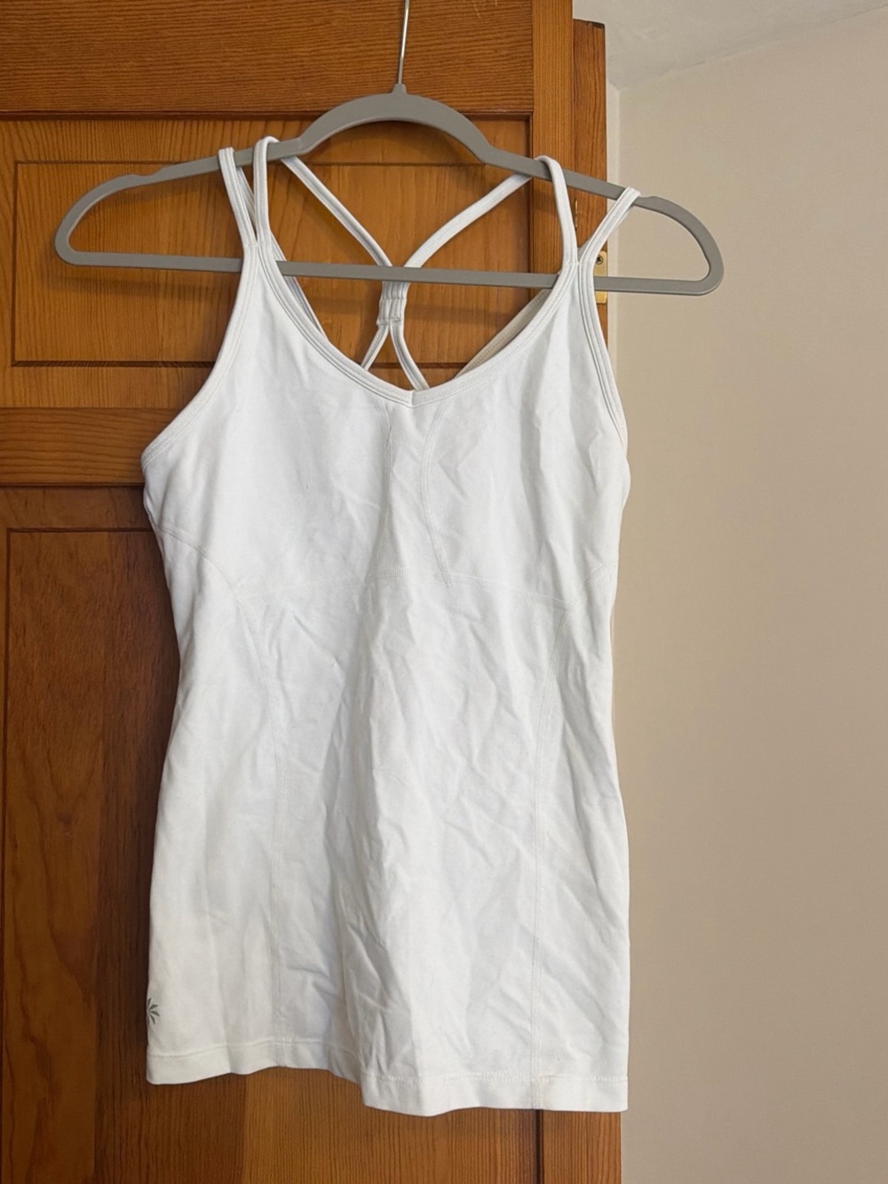 Athleta White Strappy Crisscross Tank